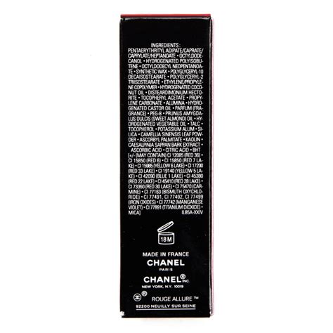 chanel ingredients|chanel allure ingredients.